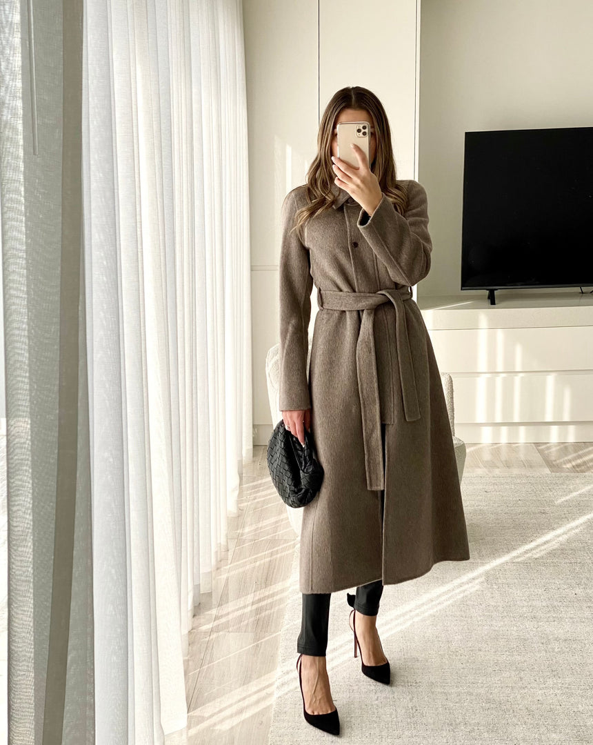 Harlow Wool Coat  Mushroom