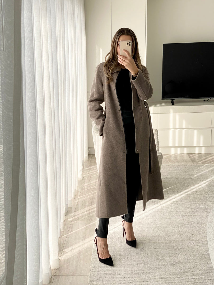 Harlow Wool Coat  Mushroom