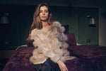 Load image into Gallery viewer, Eva Feather Cardigan  Blush (SAMPLE)
