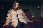 Load image into Gallery viewer, Eva Feather Cardigan  Blush (SAMPLE)
