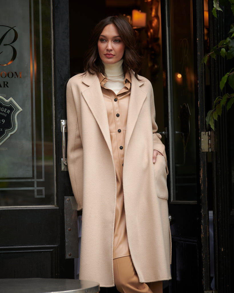Celine Wool Coat  Beige