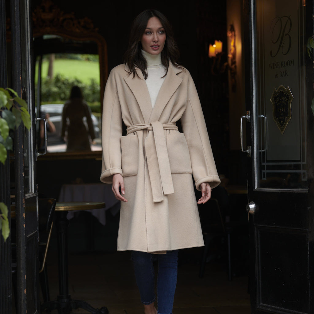Celine Wool Coat  Beige