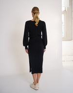 Load image into Gallery viewer, Arabella Knit Dress  Black
