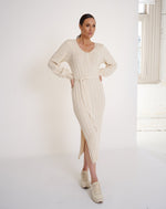 Load image into Gallery viewer, Arabella Knit Dress  Bone
