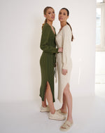 Load image into Gallery viewer, Arabella Knit Dress  Fern
