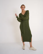 Load image into Gallery viewer, Arabella Knit Dress  Fern
