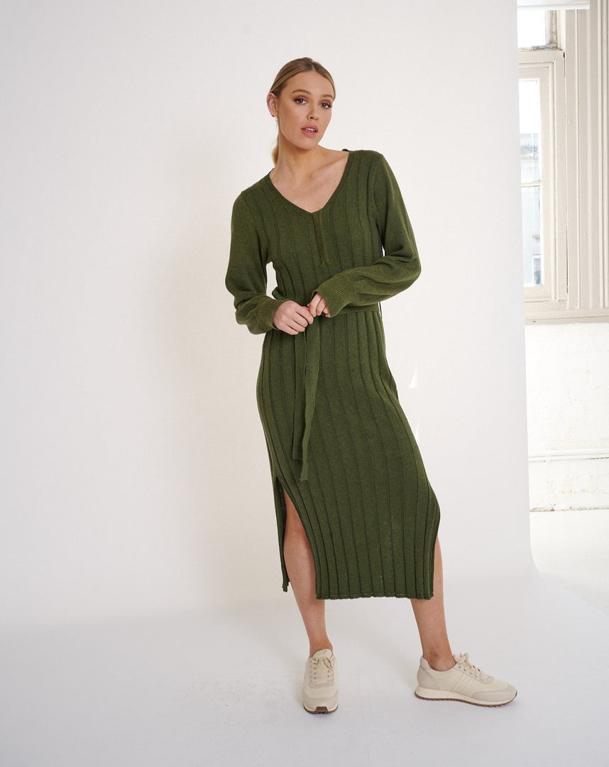 Arabella Knit Dress  Fern