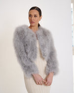 Load image into Gallery viewer, Milly Crop Jacket  Silver
