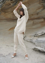 Load image into Gallery viewer, Nika knit pants Almond (SAMPLE)
