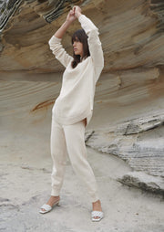 Nika knit pants Almond (SAMPLE)