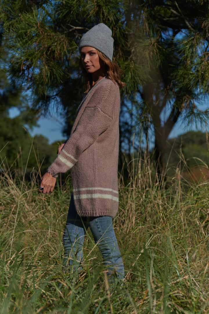 Nyla Cardigan  Dusty Rose & Milk (SAMPLE)