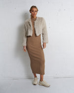Load image into Gallery viewer, Arnia Crop Jacket Stone

