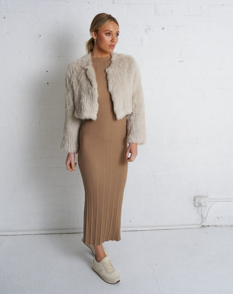 Arnia Crop Jacket Stone