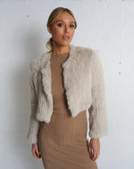 Load image into Gallery viewer, Arnia Crop Jacket Stone
