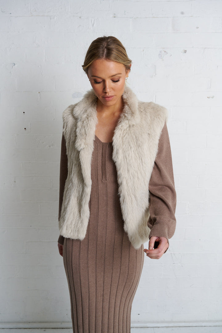 Neeve Vest  Stone