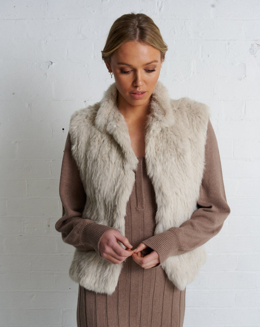 Neeve Vest  Stone