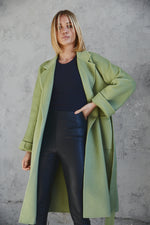 Load image into Gallery viewer, Celine Wool Coat Pistachio
