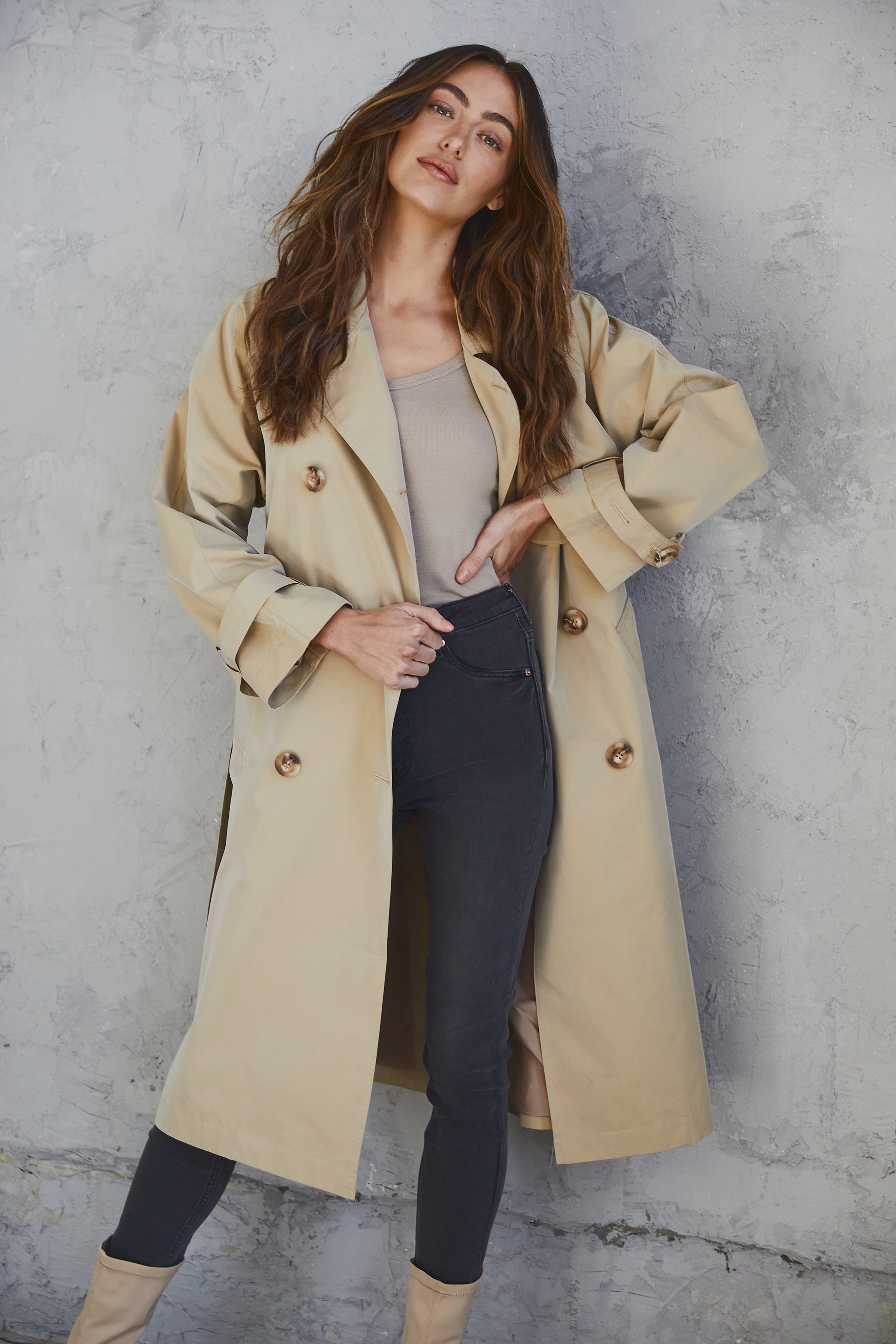 Trench Coat Sand – Birds of a Feather Couture