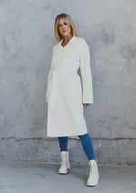 Load image into Gallery viewer, Celine Wool Coat  Bone White
