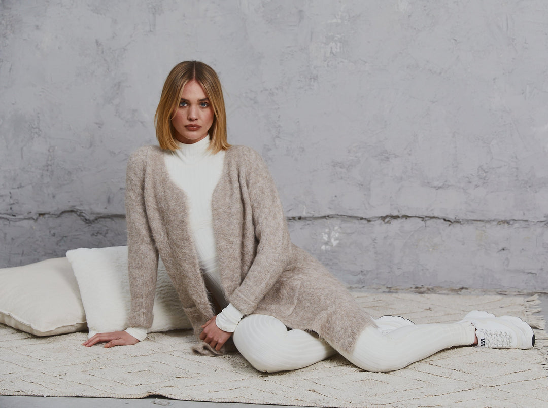 Layla Alpaca Cardigan Beige