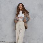 Load image into Gallery viewer, Amelia Chunky Knit Cardigan Tan &amp; Sky
