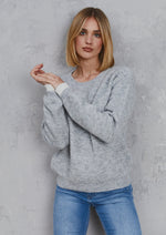 Load image into Gallery viewer, Reese Kid Mohair Sweater  Silver Grey
