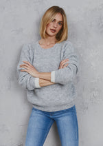 Load image into Gallery viewer, Reese Kid Mohair Sweater  Silver Grey
