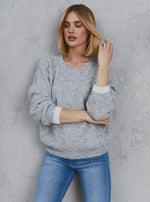 Load image into Gallery viewer, Reese Kid Mohair Sweater  Silver Grey

