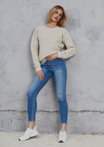 Load image into Gallery viewer, Reese Kid Mohair Sweater  Beige
