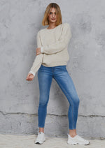 Load image into Gallery viewer, Reese Kid Mohair Sweater  Beige
