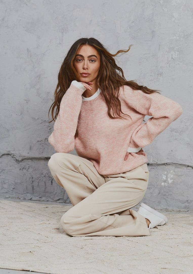 Reese Kid Mohair Sweater  Blush