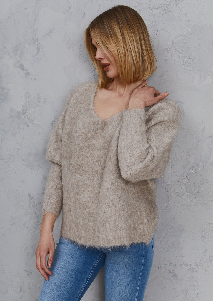 Elora Alpaca Knit Beige