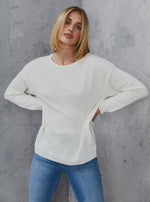 Load image into Gallery viewer, Asher Cashmere Knit  Winter White
