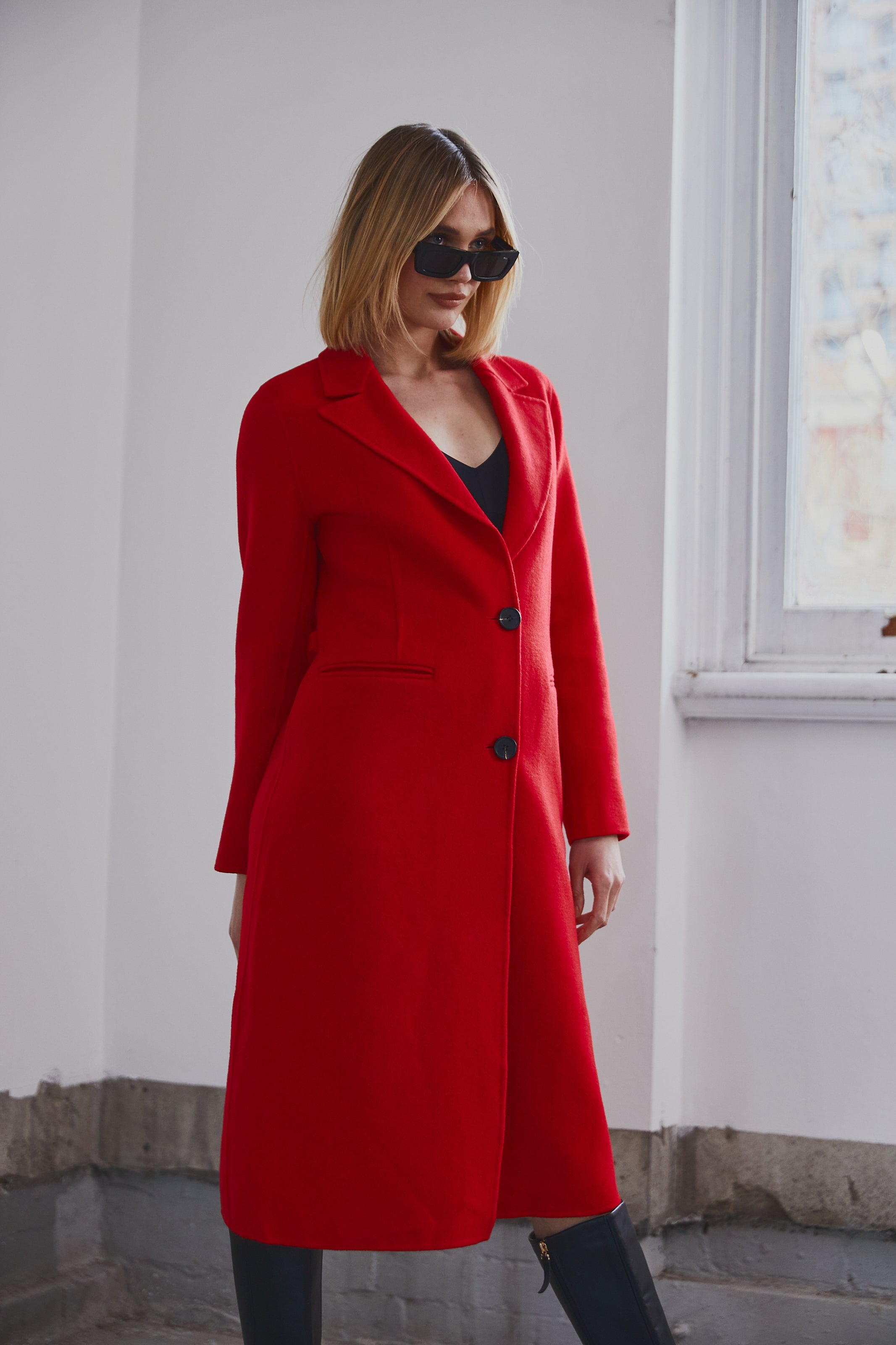 Sandro hot sale red coat