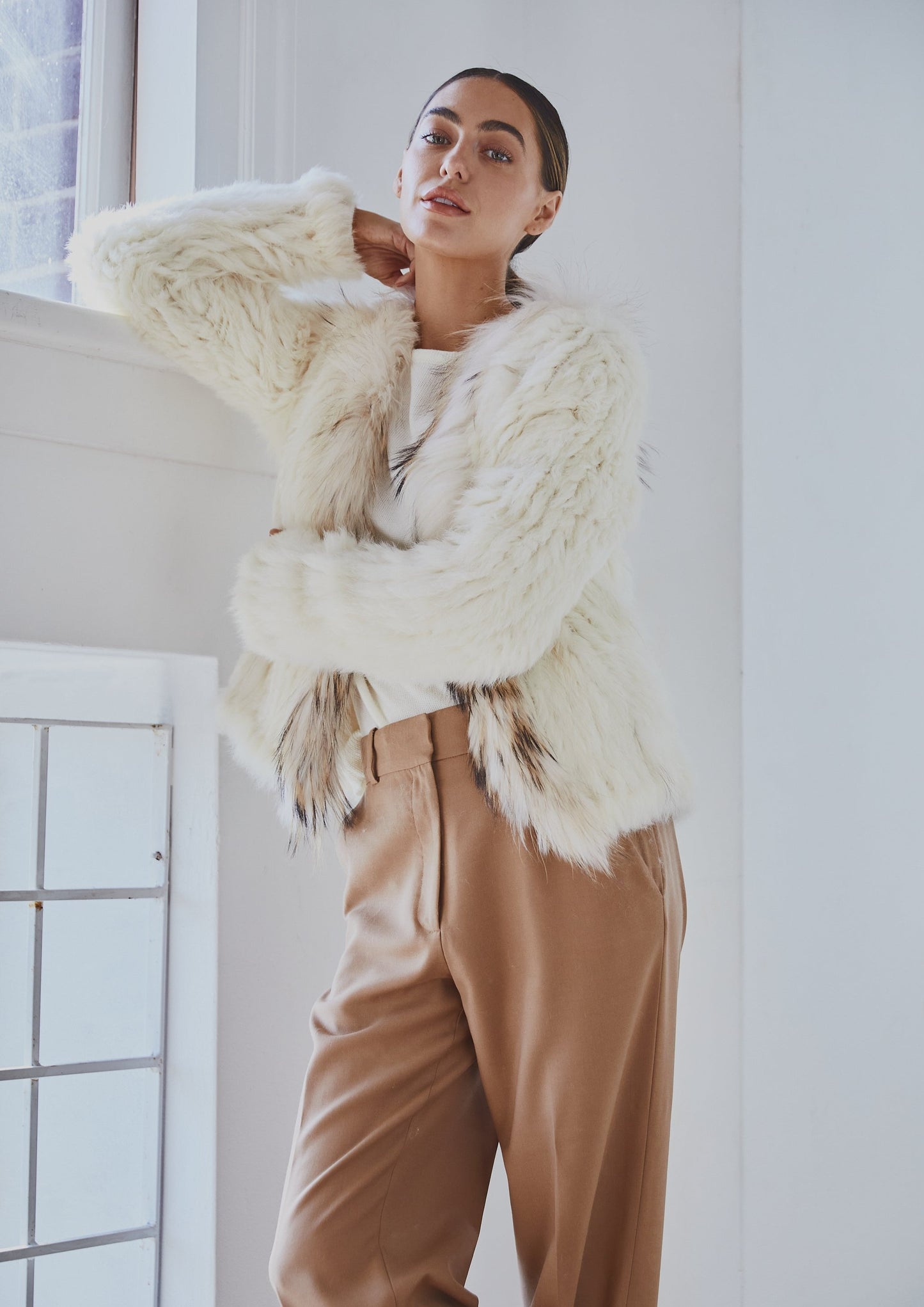 Lady Luxe Furs Jacket  Cream