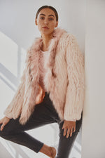 Load image into Gallery viewer, Lady Luxe Furs Jacket Blush Pink
