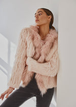 Load image into Gallery viewer, Lady Luxe Furs Jacket Blush Pink
