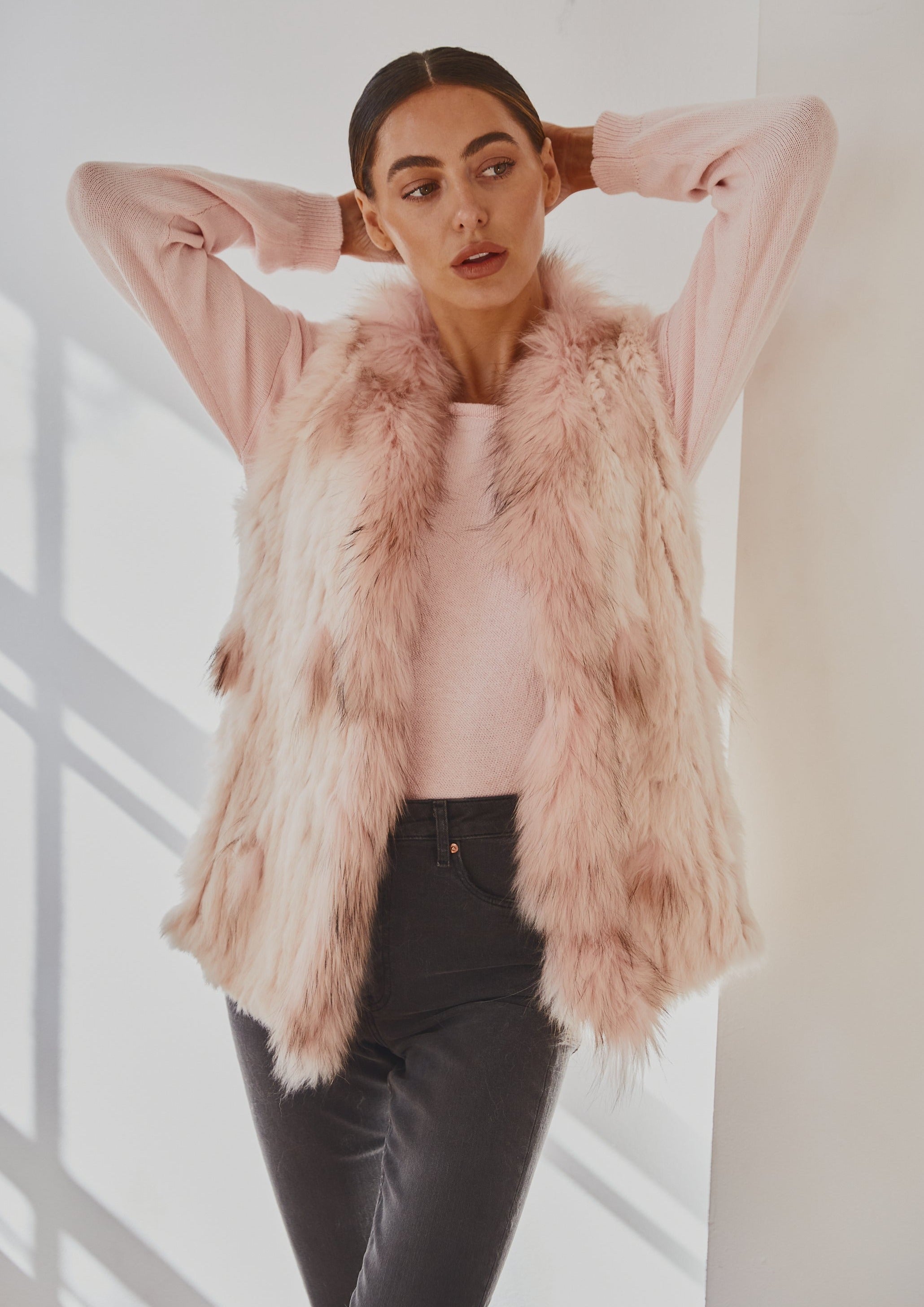 Pink fluffy clearance vest