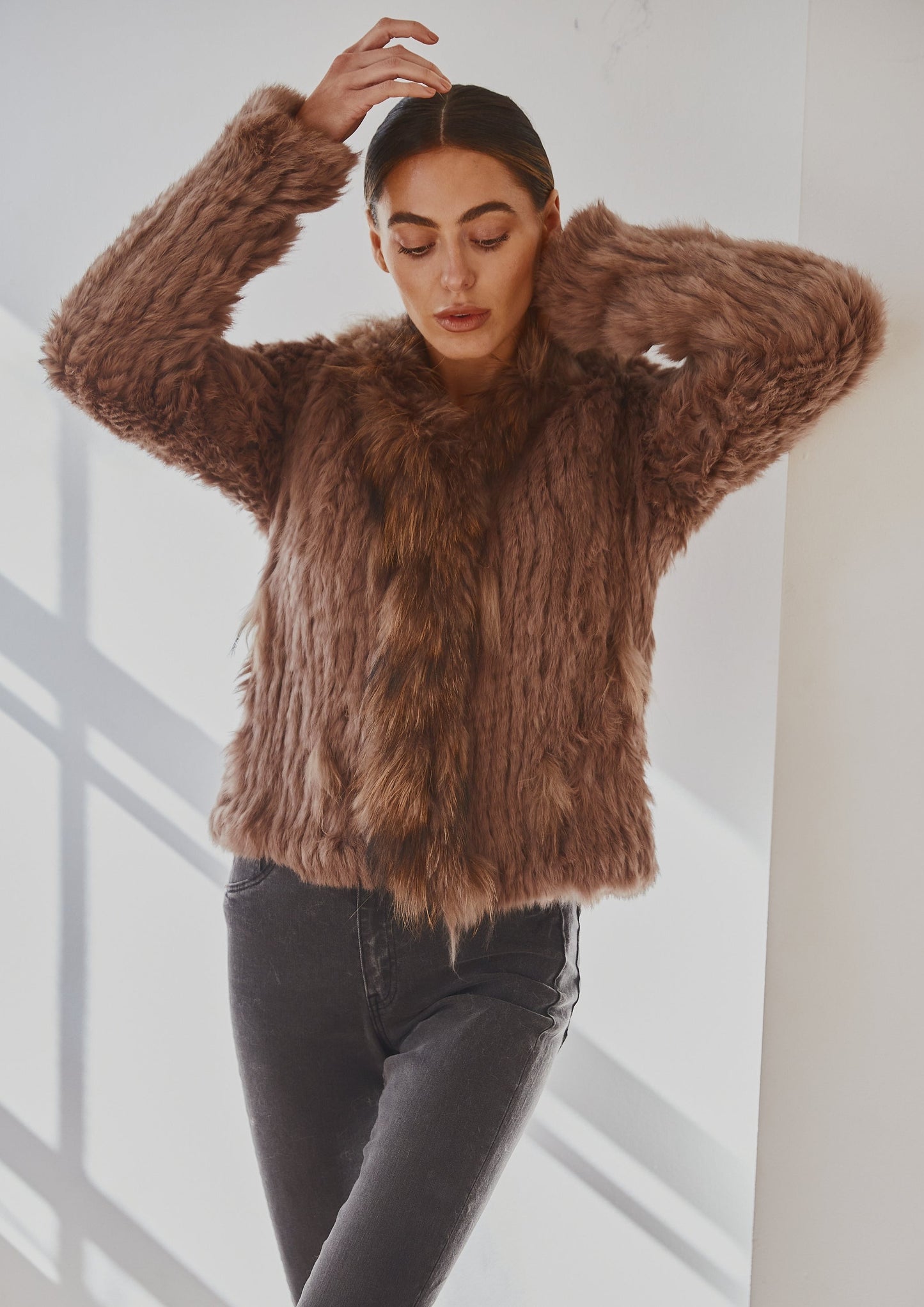 Lady Luxe Furs Jacket Toffee