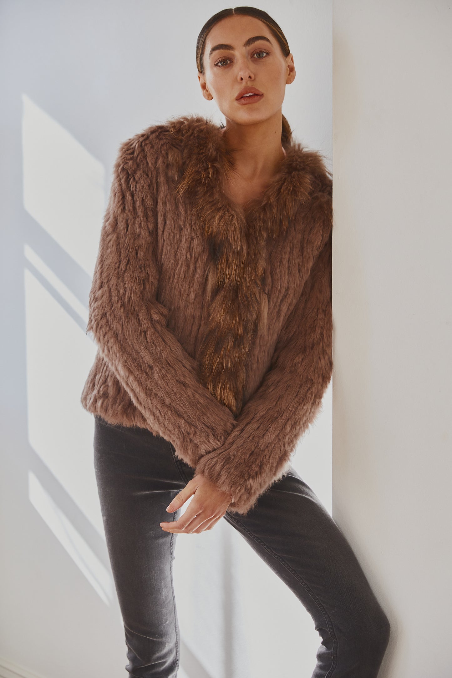 Lady Luxe Furs Jacket Toffee