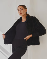 Load image into Gallery viewer, Faux Fur Jacket  Black
