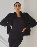 Load image into Gallery viewer, Faux Fur Jacket  Black
