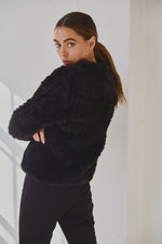 Load image into Gallery viewer, Faux Fur Jacket  Black
