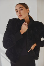 Load image into Gallery viewer, Faux Fur Jacket  Black
