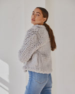 Load image into Gallery viewer, Faux Fur Jacket Silver Grey
