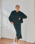 Load image into Gallery viewer, Faux Fur Jacket  Forest Green

