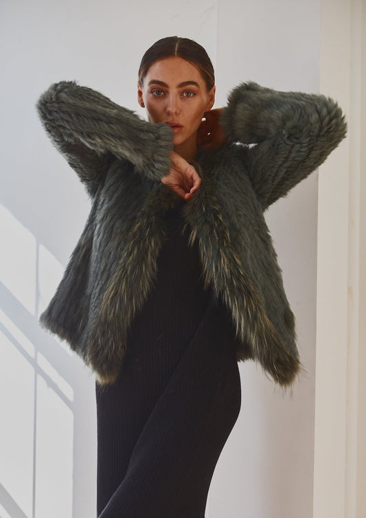 Lady Luxe Furs Jacket Sage