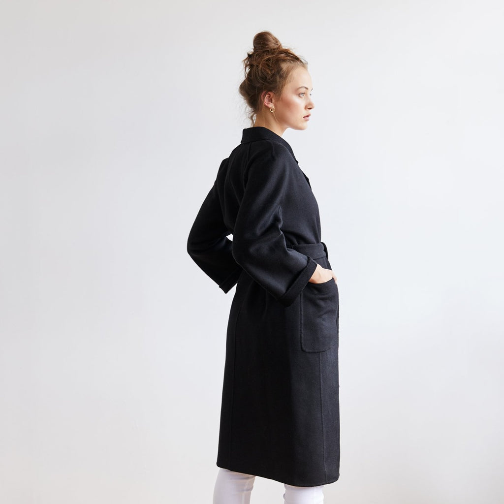 Celine Wool Coat  Black