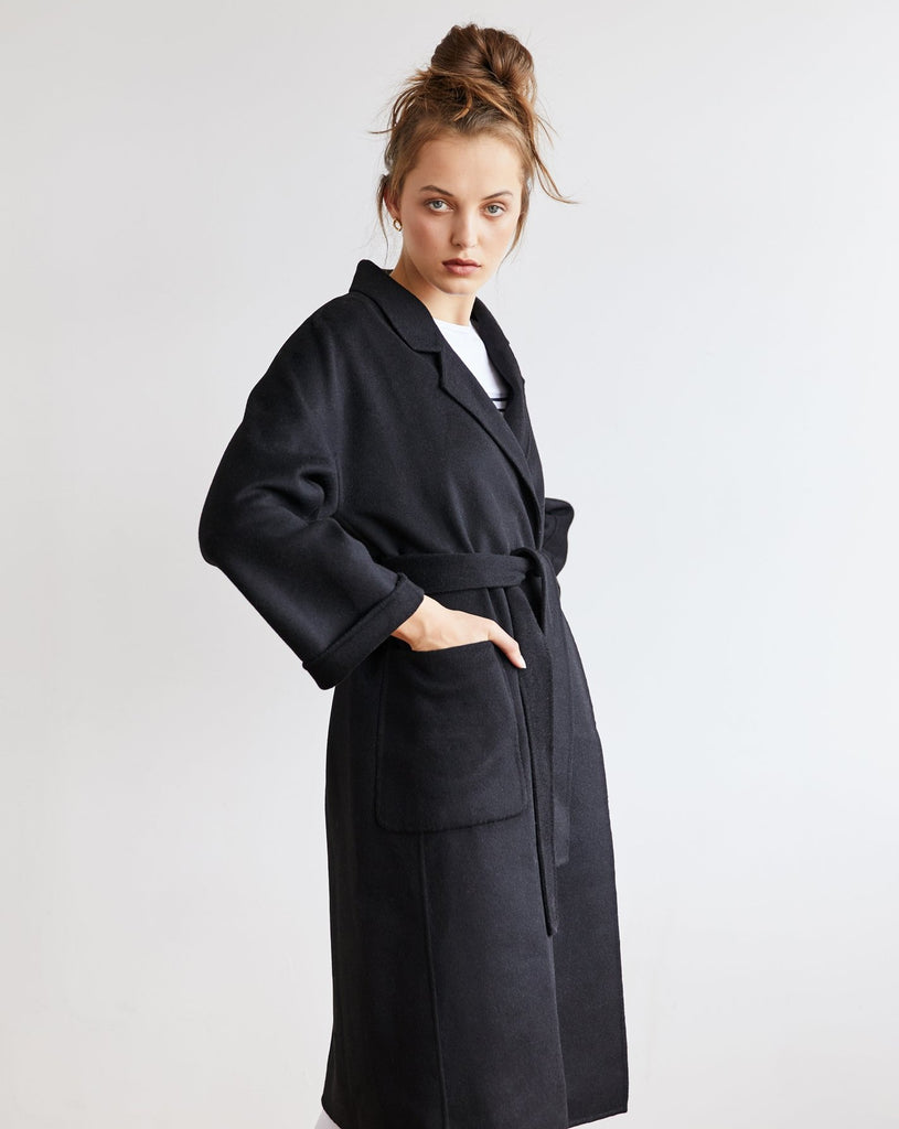 Celine Wool Coat  Black
