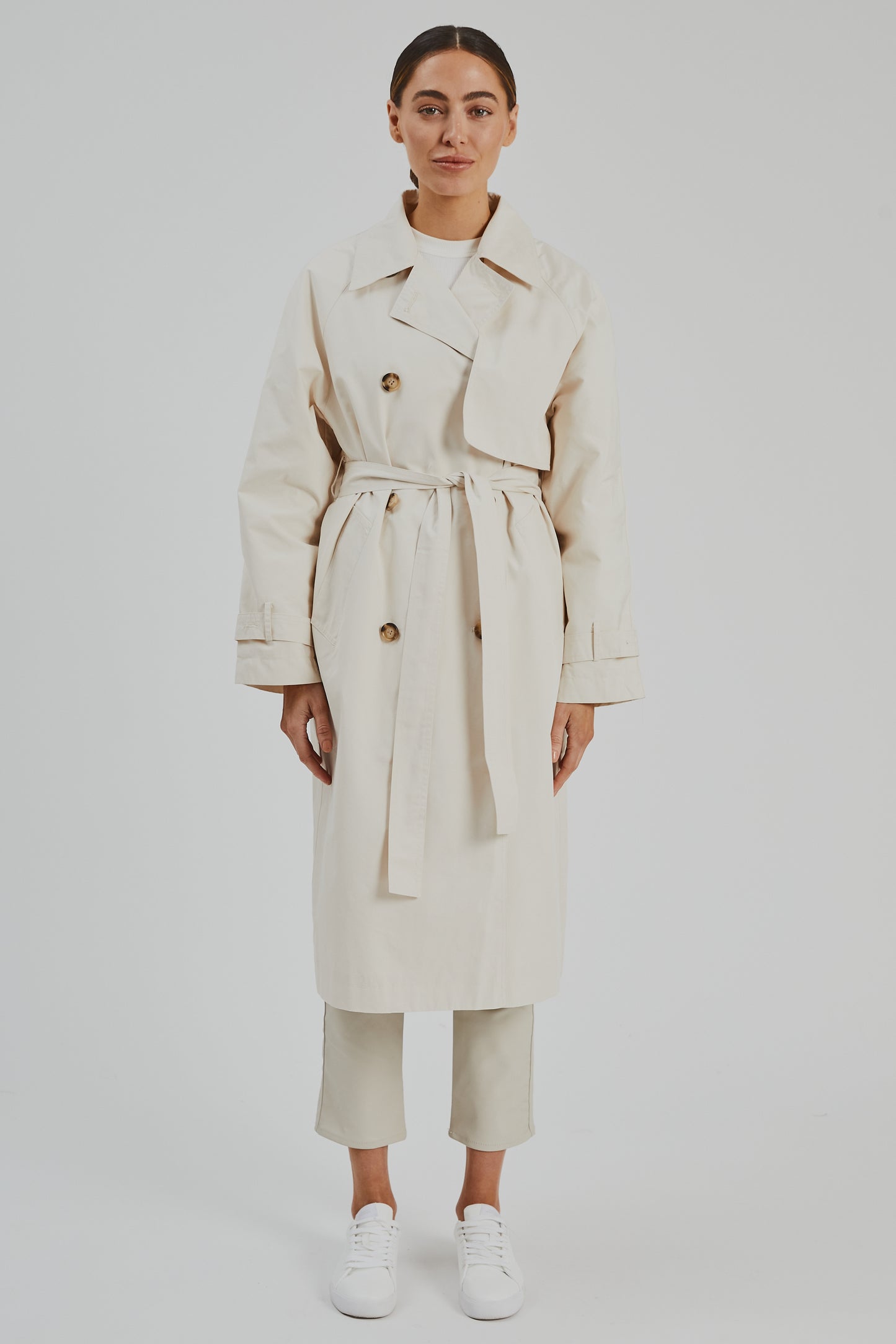 Trench Coat Bone White – Birds of a Feather Couture